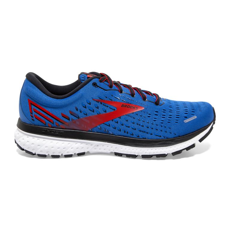 Brooks Ghost 13 Road Running Shoes - Men's - Blue/Red/White (26870-VBXG)